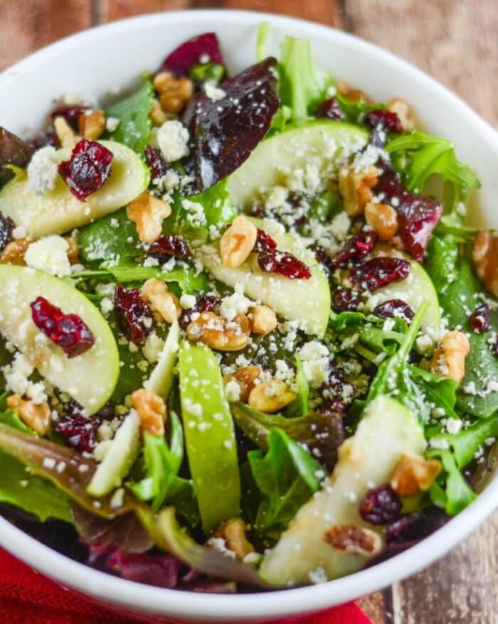 Apple walnut cranberry salad