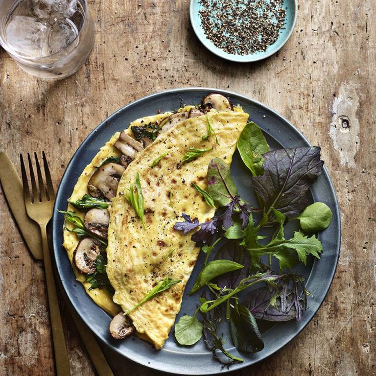 Spinach and Mushroom Omelette