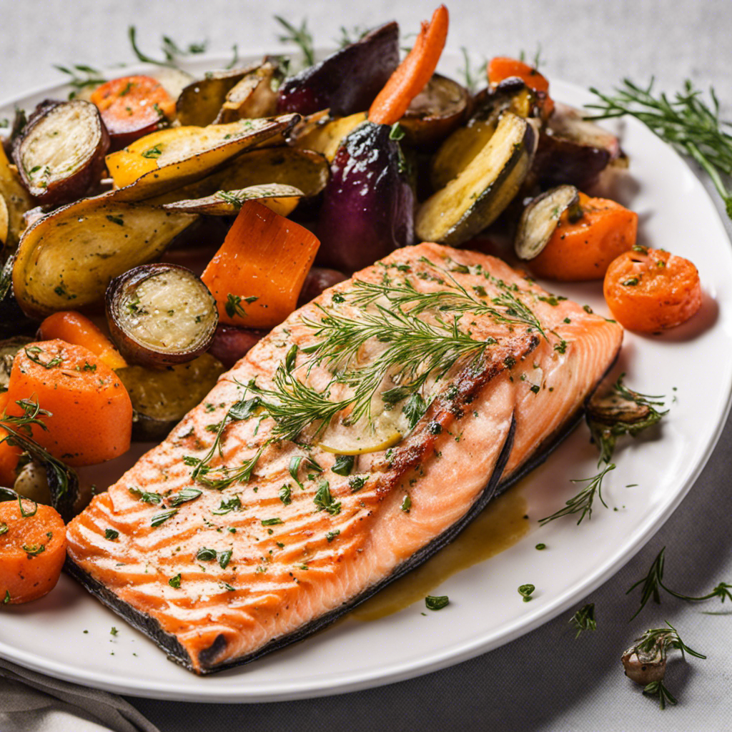 Baked Salmon with Roasted Vegetables