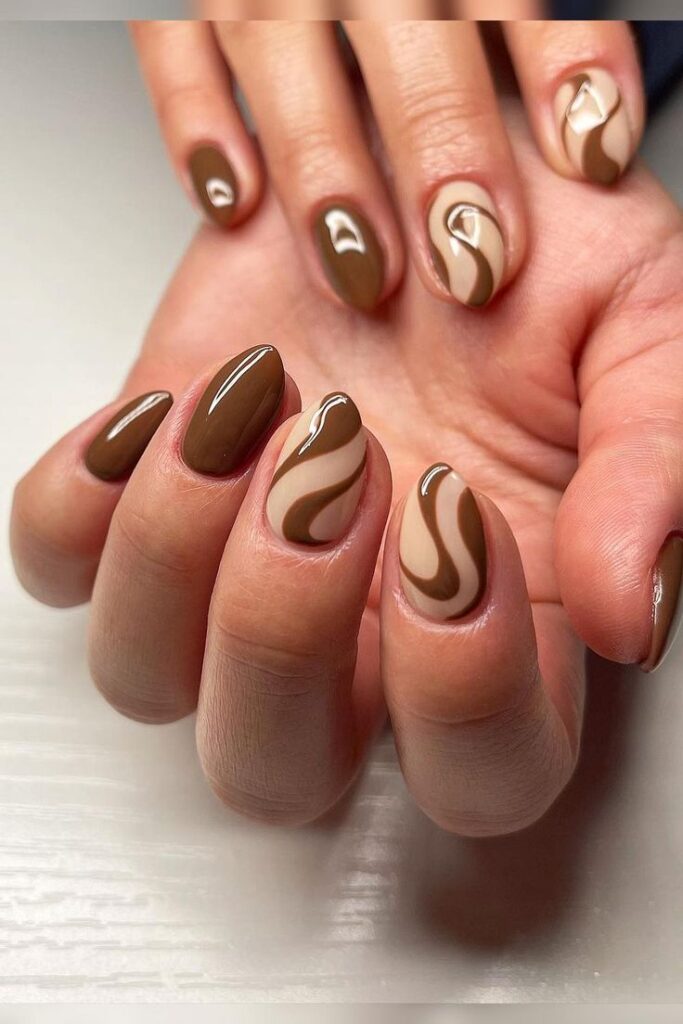  Chocolat Swirls Nails