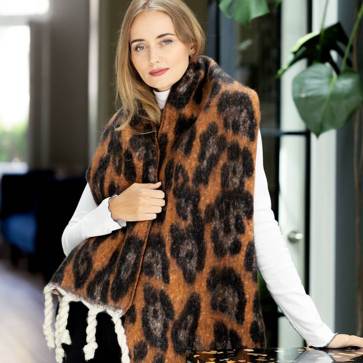 leopard Printed winter scarf