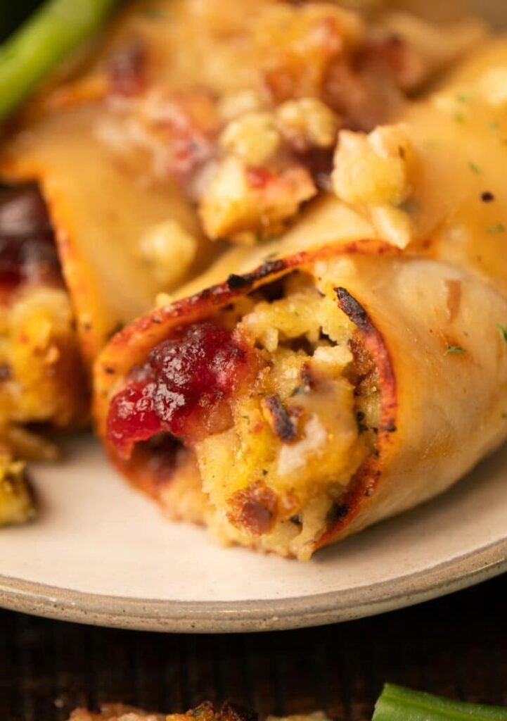 Turkey and Cranberry Stuffed Crescent Rolls