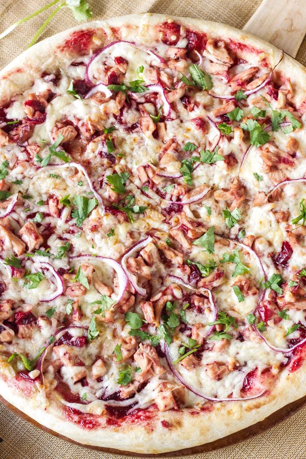 Cranberry BBQ Turkey Pizza