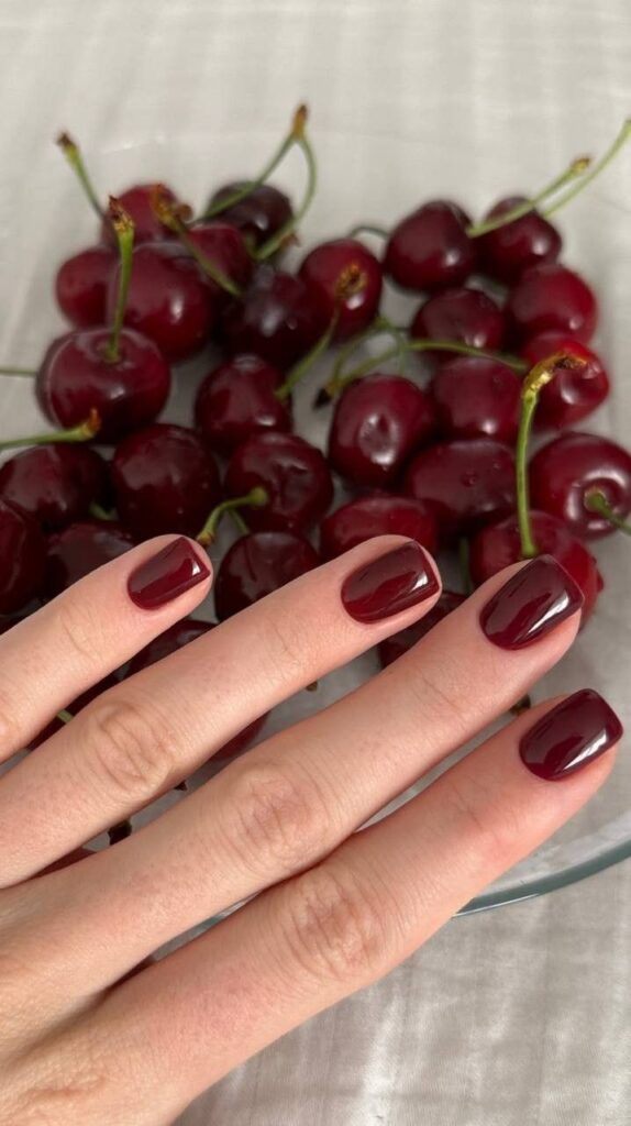 Cherry Red nails