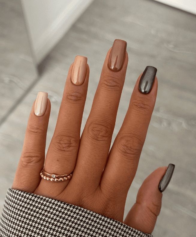 Earthy Shades nails