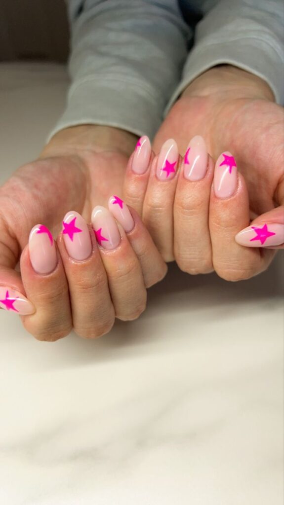 Pink starry design