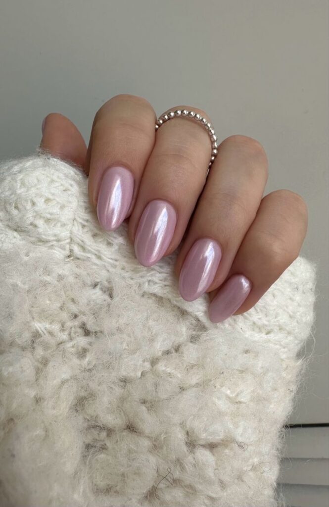 Glazed donut pink nails